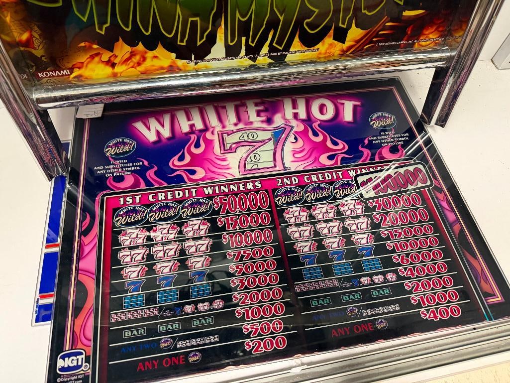 SLOT BELLY CASINO SLOT MACHINE GLASS INCLUDING CHINA MYSTERY BY KONAMI, WHITE HOT 7 BY IGT, AND M... - 3