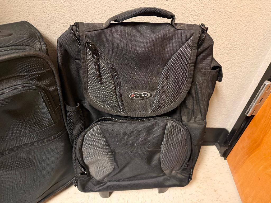 TUMI DESIGNER CARRY ON LUGGAGE ON ROLLERS AND CASUAL GEAR OLYMPIA UTILITY BACKPACK CARRY ON - 3