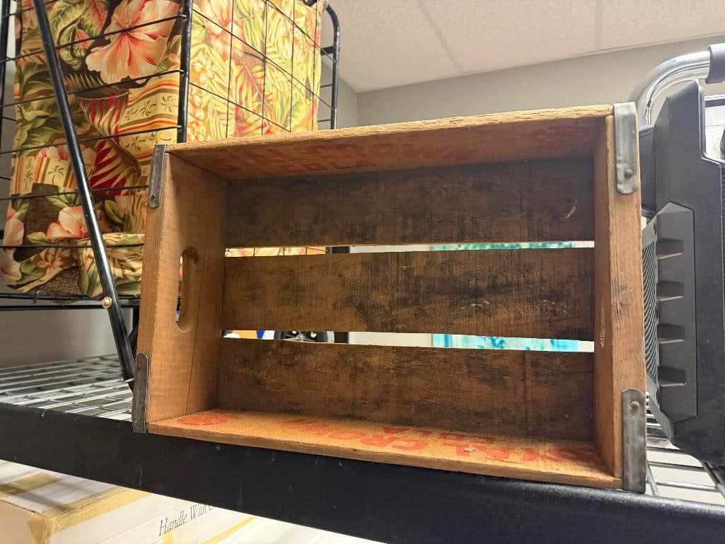 TWO VINTAGE WOODEN SODA CRATES INCLUDING COCA-COLA AND ROYAL CROWN COLA - 8