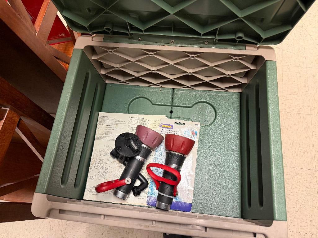 AMES REELEASY GARDEN HOSE REEL BIN CART WITH HOSE - 10