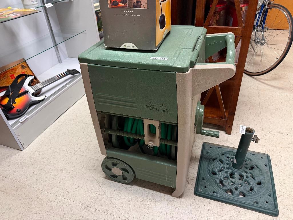 AMES REELEASY GARDEN HOSE REEL BIN CART WITH HOSE - 2