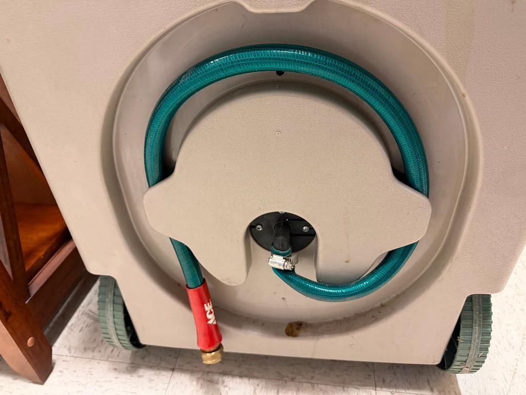 AMES REELEASY GARDEN HOSE REEL BIN CART WITH HOSE - 7