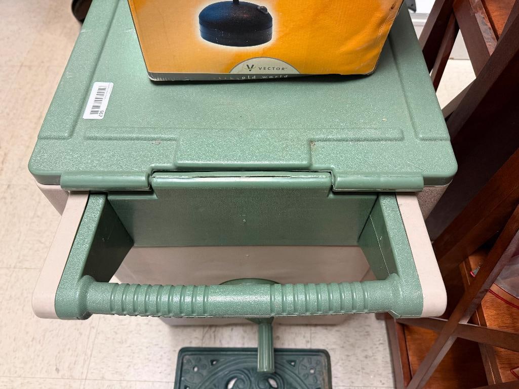 AMES REELEASY GARDEN HOSE REEL BIN CART WITH HOSE - 9