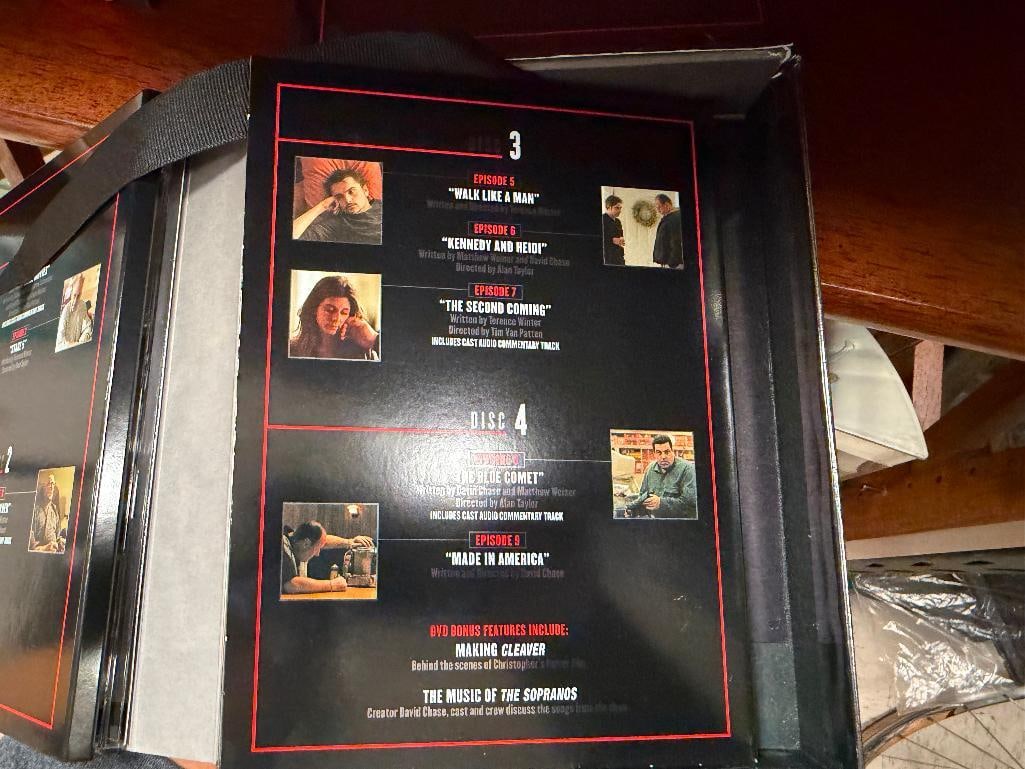 SOPRANOS TELEVISION SHOW DVD SETS, GOODFELLAS MOVIE, AND THE GODFATHER MULTI-FILM DVD SET - 3