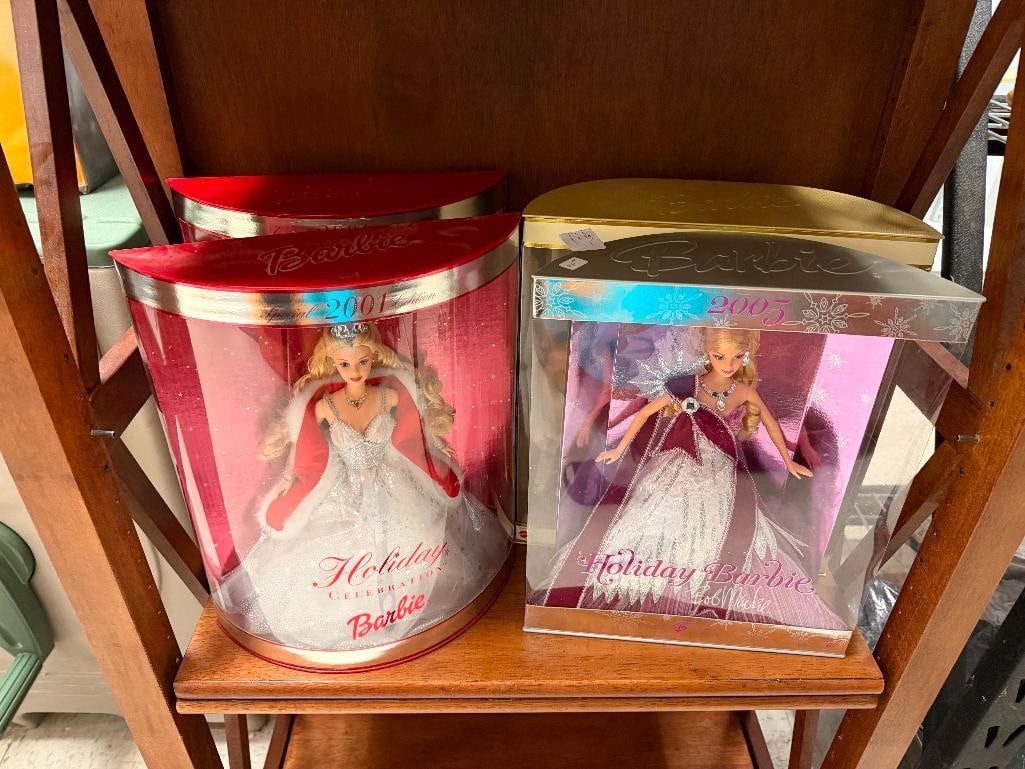 FOUR COLLECTIBLE MATTEL BARBIE DOLLS INCLUDING SPECIAL EDITIONS FROM 2000, 2001, AND 2005 - 2