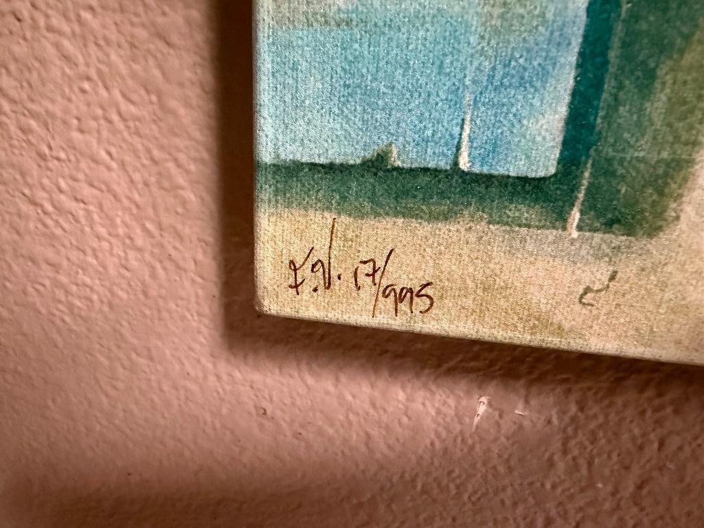 FABRICE DE VILLENEUVE LIMITED EDITION GICLEE PRINT ON CANVAS DEPICTING FLOWERS BY WINDOW - 4