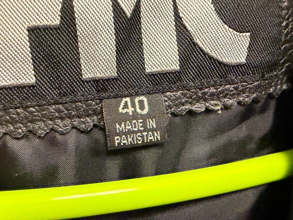 FMC HARLEY-DAVIDSON MOTOCYCLES BLACK LEATHER MOTOCYCLE RIDING VEST - 4