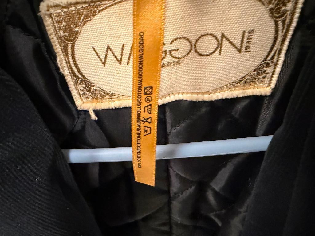 WAGGON PARIS DESIGNER JACKET LONG JACKET FEATURING DRAGON MOTIF AND IRIDESCENT ACCENTS - 11