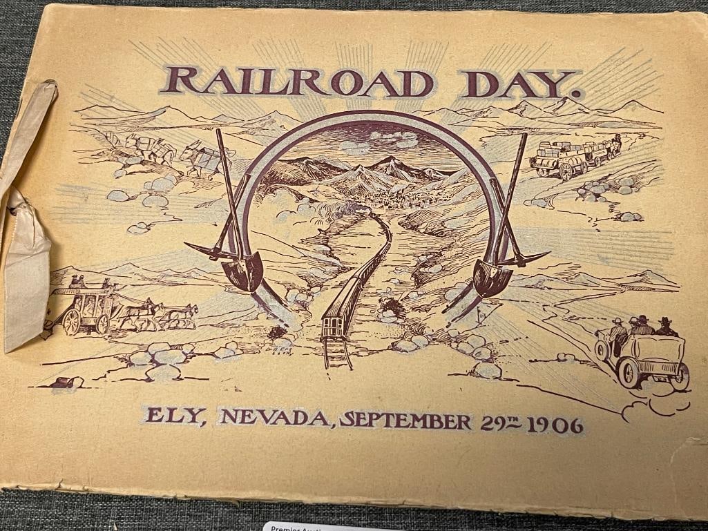 1906 ELY'S RAILROAD DAY BOOK BY HOULDER HUDGINS, CHAIRMAN PHOTOGRAPHIC BOOK - 2