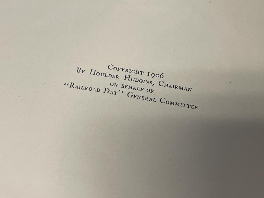 1906 ELY'S RAILROAD DAY BOOK BY HOULDER HUDGINS, CHAIRMAN PHOTOGRAPHIC BOOK - 5
