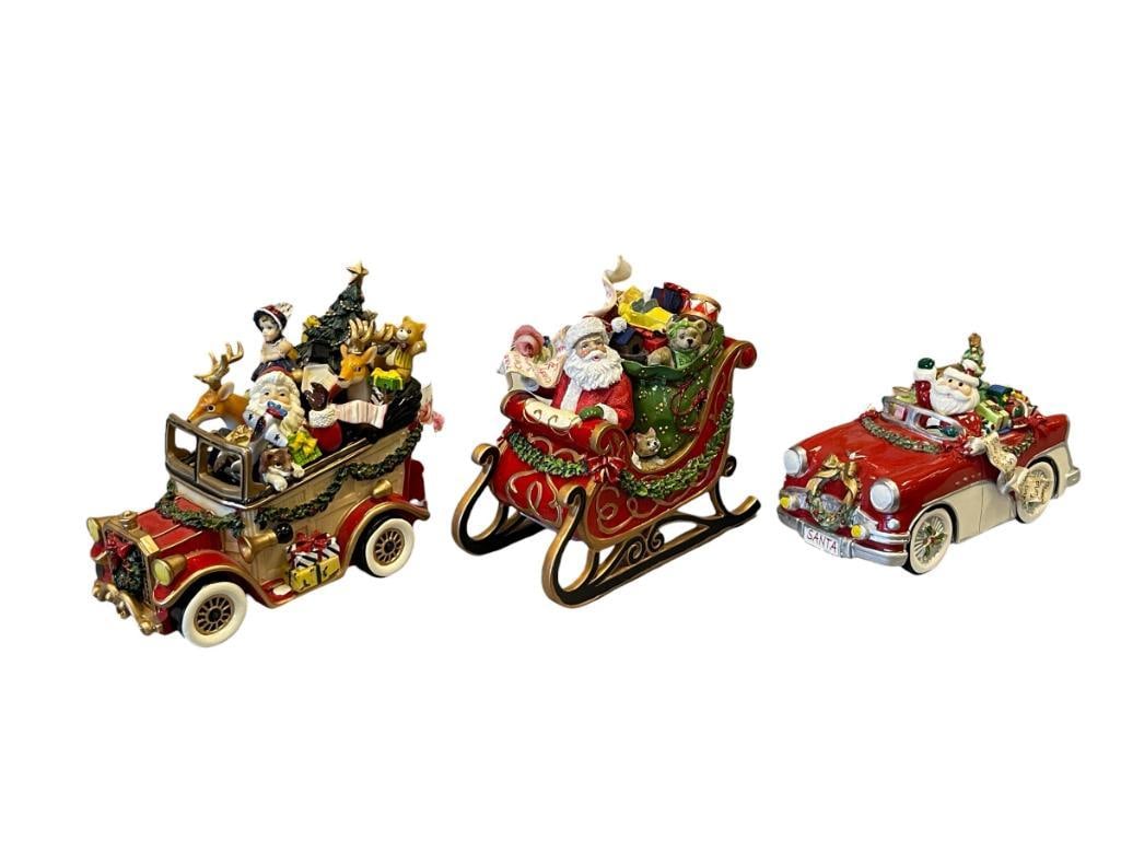 FITZ AND FLOYD HOLIDAY MUSICAL FIGURINES WIND-UP MUSIC FIGURES SANTA CLAUS (1 of 13)