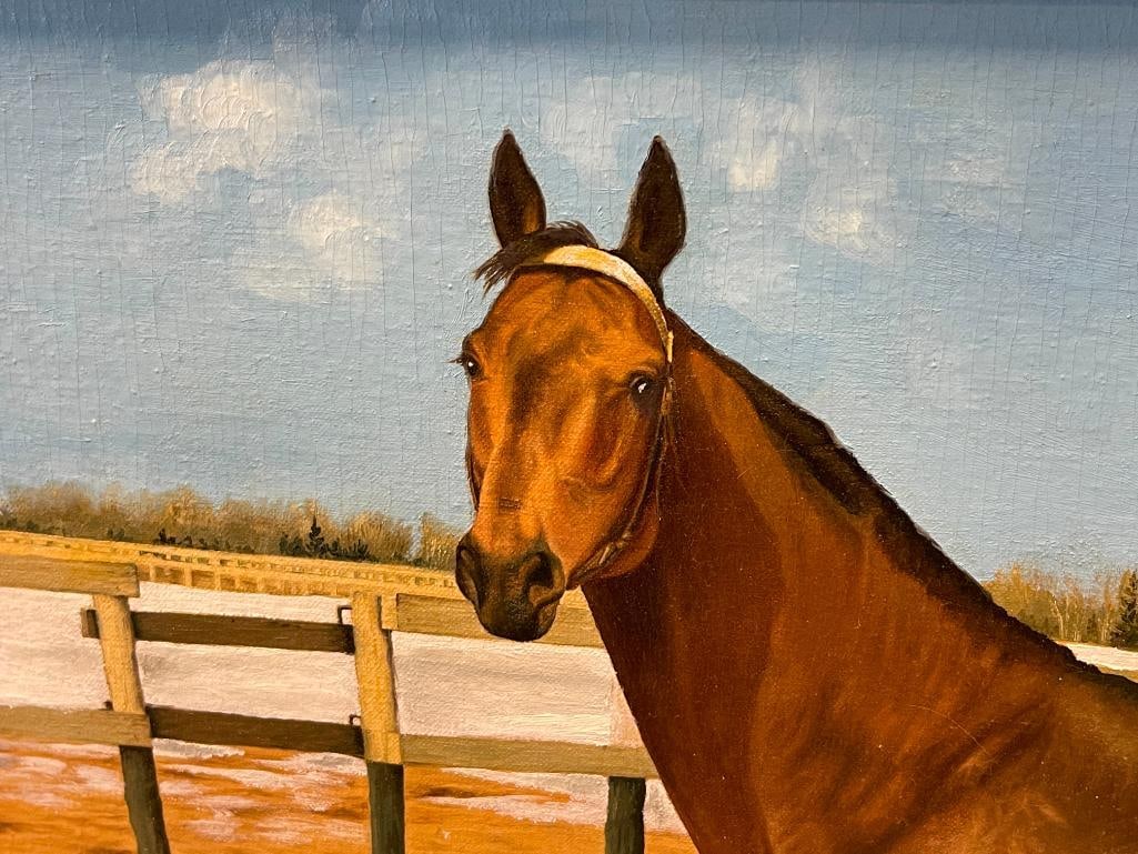 CURTIS MILLER AMERICAN ARTIST ORIGINAL OIL ON CANVAS BOARD TITLED KEARSARGE - 3