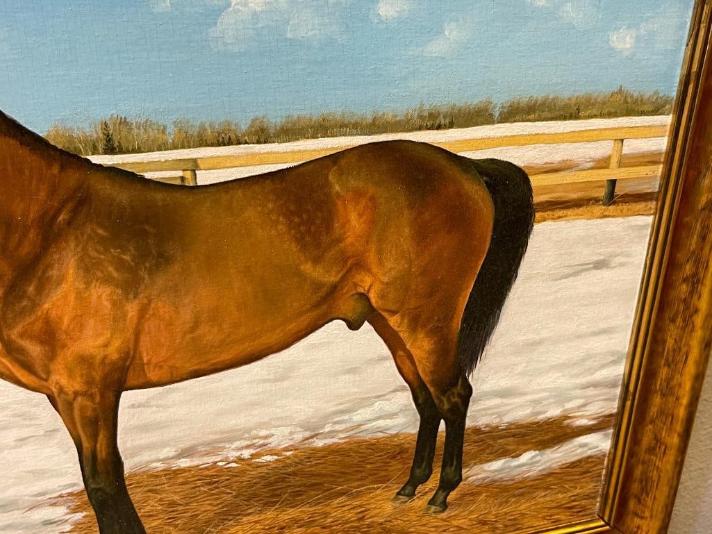 CURTIS MILLER AMERICAN ARTIST ORIGINAL OIL ON CANVAS BOARD TITLED KEARSARGE - 4