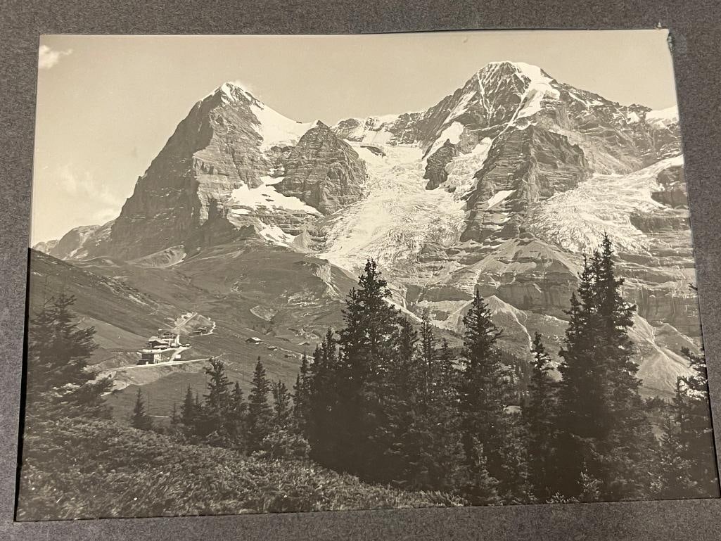 EIGHT 1930'S BLACK AND WHITE PHOTOGRAPHS OF SWITZERLAND MOUNTAIN LANDSCAPES - 10