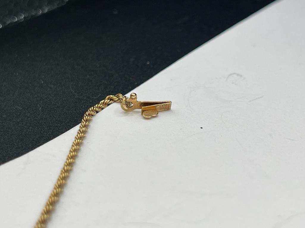 14K YELLOW GOLD AMETHYST AND DIAMOND FASHION NECKLACE - 5