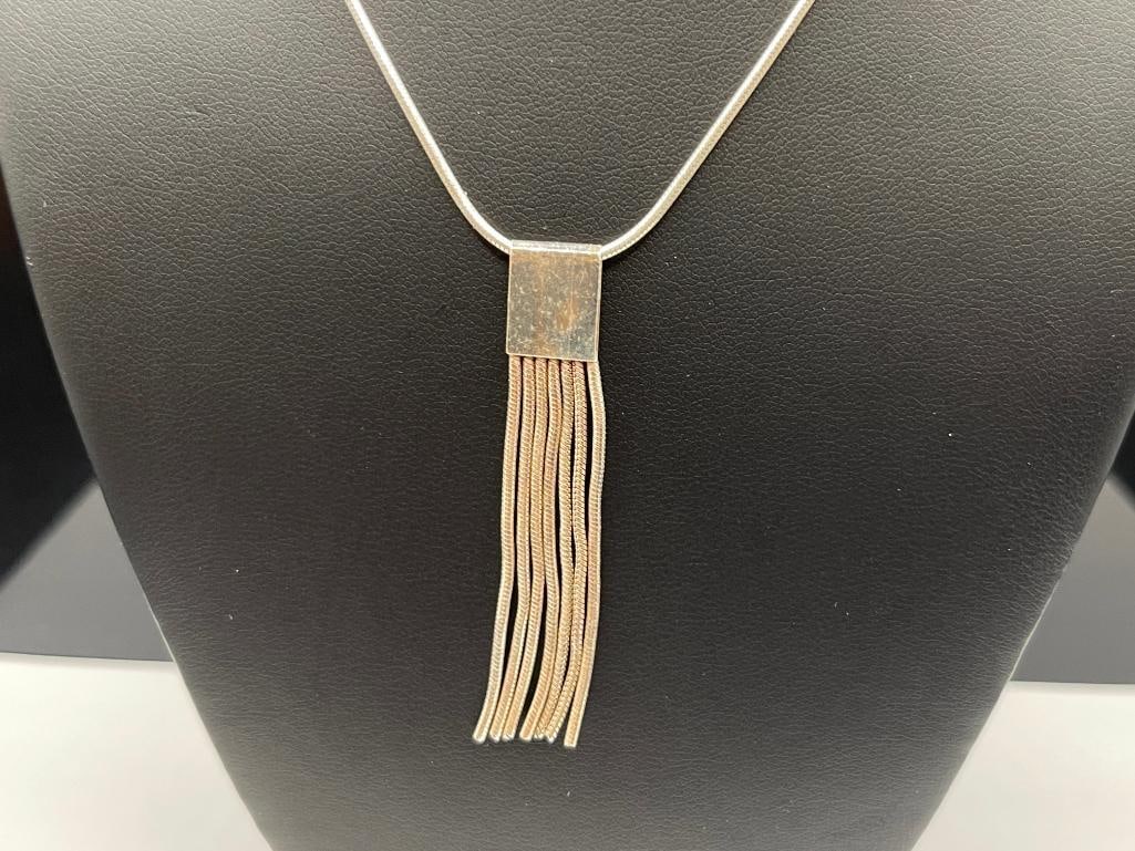 ITALIAN STERLING SILVER FASHION NECKLACE - 2