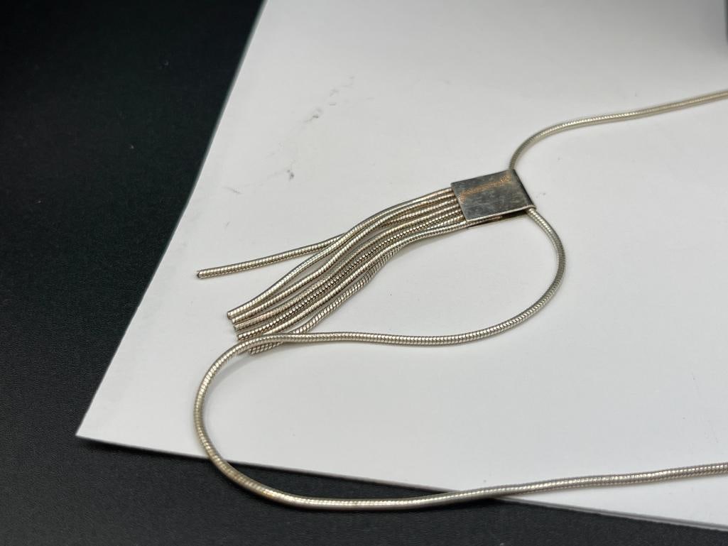 ITALIAN STERLING SILVER FASHION NECKLACE - 3