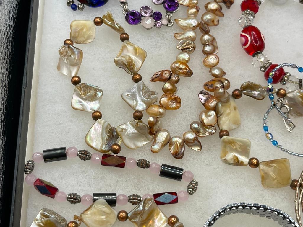 COLLECTION OF LADIES FASHION JEWELRY BRACELETS - 5