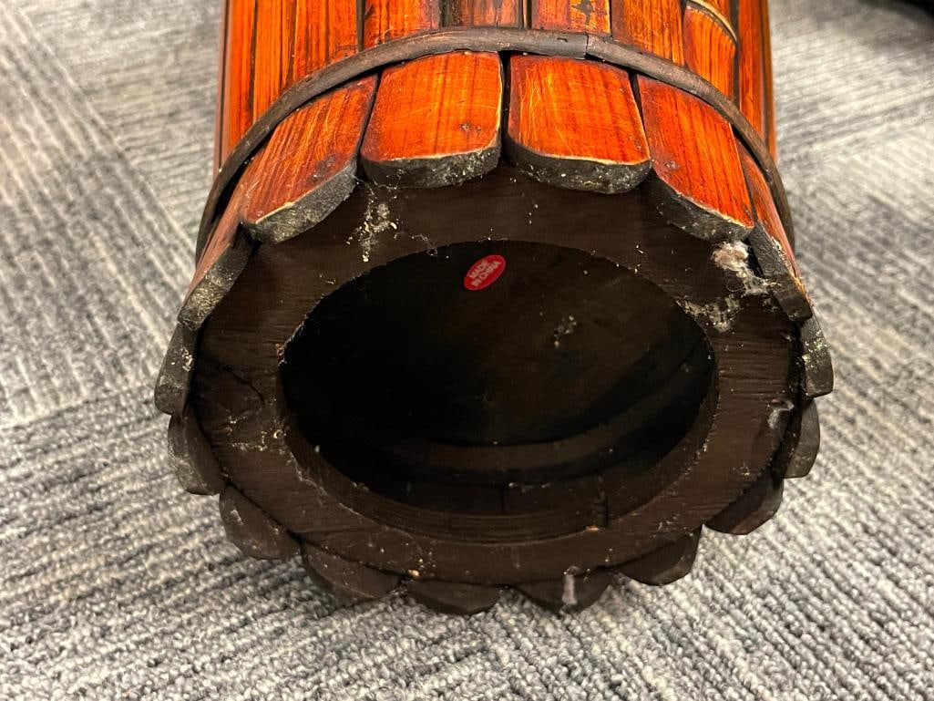 TRIO THREE PIECE SET BAMBOO FLOOR URNS / POTS - 7