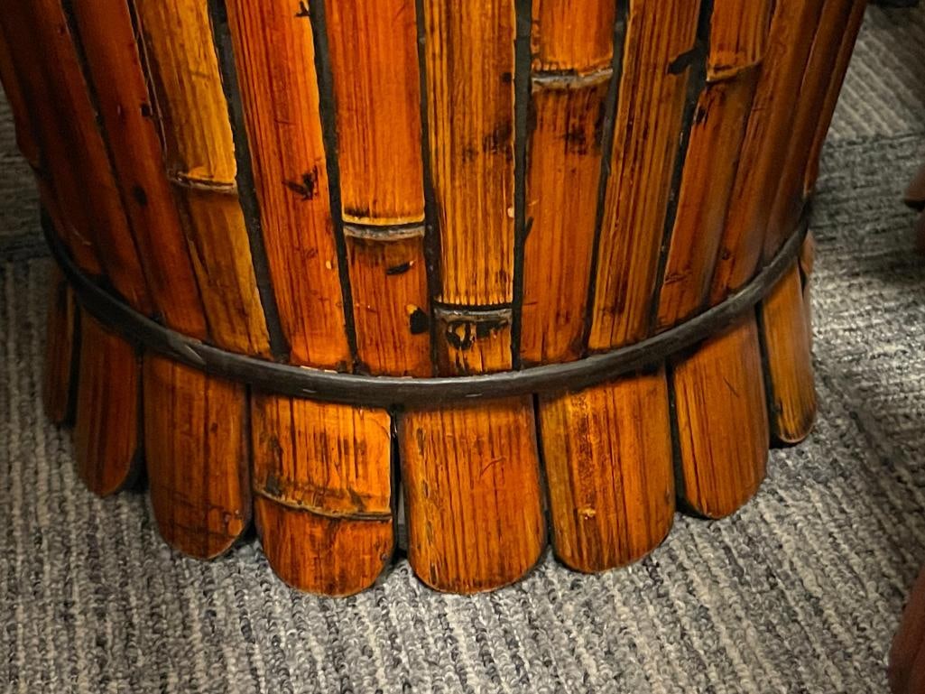 TRIO THREE PIECE SET BAMBOO FLOOR URNS / POTS - 8