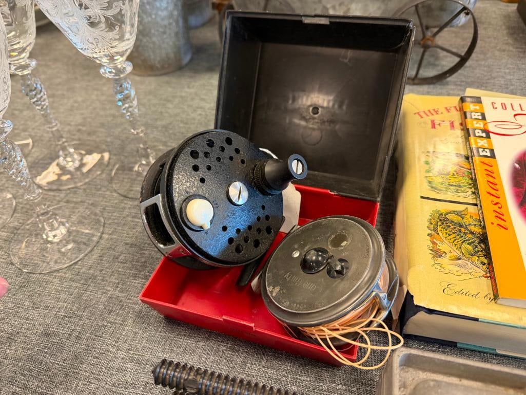 FISHING ACCESSORIES INCLUDING FLY FISHING REELS, FISHING BOOKS, AND HILTS MOLDS FISHING SINKER MOLD - 5