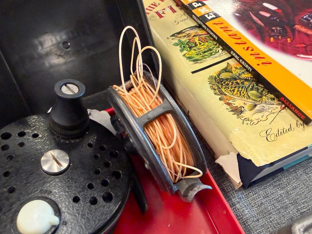 FISHING ACCESSORIES INCLUDING FLY FISHING REELS, FISHING BOOKS, AND HILTS MOLDS FISHING SINKER MOLD - 7