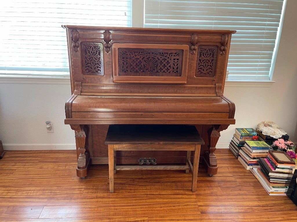 ANTIQUE VICTORIAN UPRIGHT PLAYER PIANO (1 of 13)