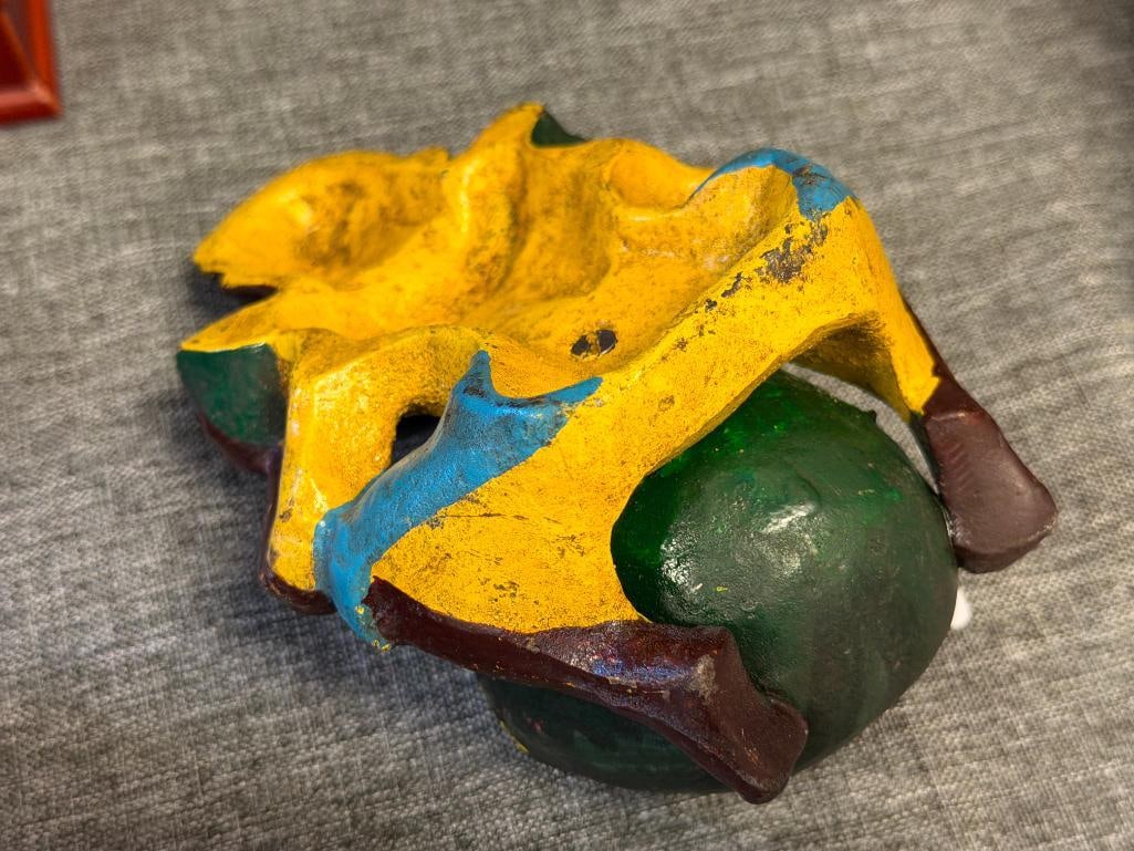 VINTAGE 1940'S BLACK AMERICANA BOY EATING WATERMELON DOOR STOP - 6