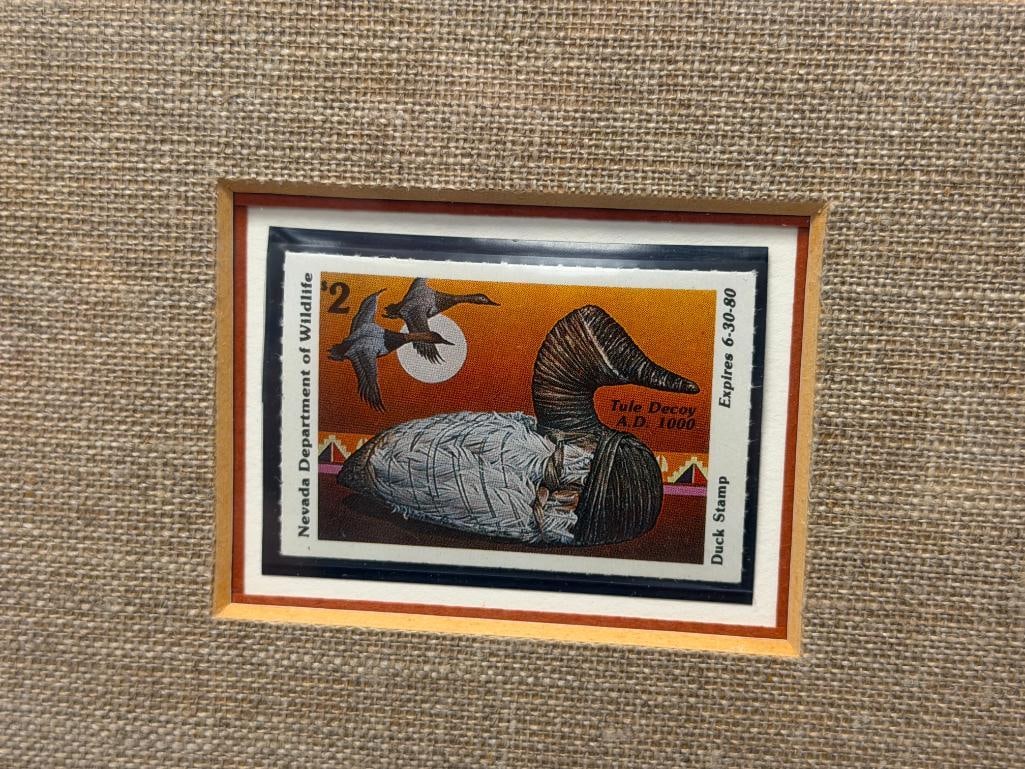 1979 NEVADA FIRST OF STATE TULE DECOY DUCK STAMP PRINT BY LARRY HAYDEN NO. 650/1990 - 6