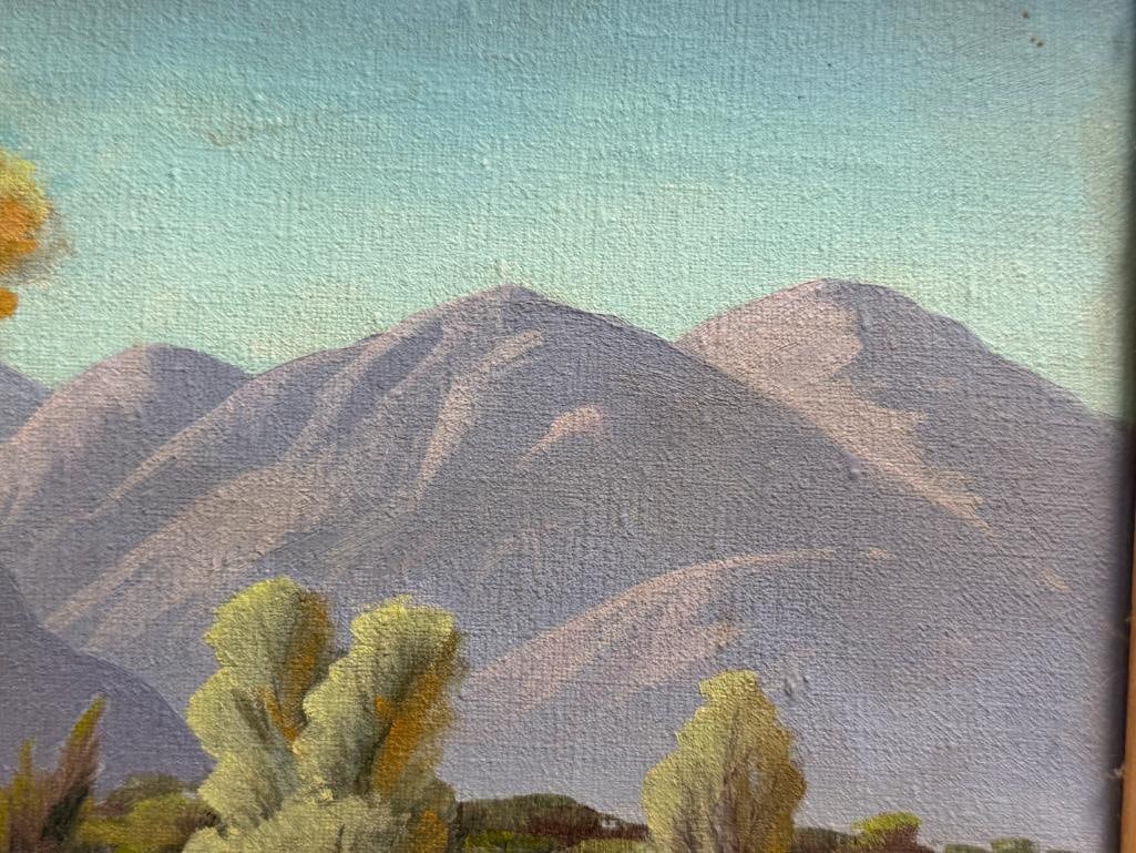 BILL HAGER CALIFORNIA ARTIST ORIGINAL OIL ON CANVAS DESERT LANDSCAPE - 4