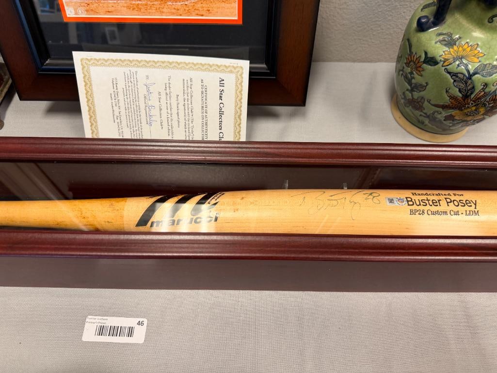 MARUCCI WOODEN BAT HAND CRAFTED FOR AND AUTOGRAPHED BY BUSTER POSEY MLB AUTHENTICATED - 2