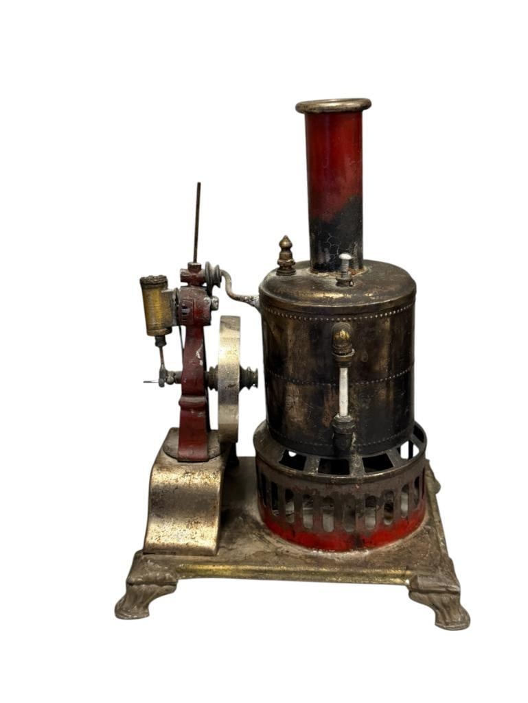 EARLY 1900'S WEEDEN MANUFACTURING CO. REVERSIBLE VERTICAL STEAM ENGINE TOY (1 of 9)
