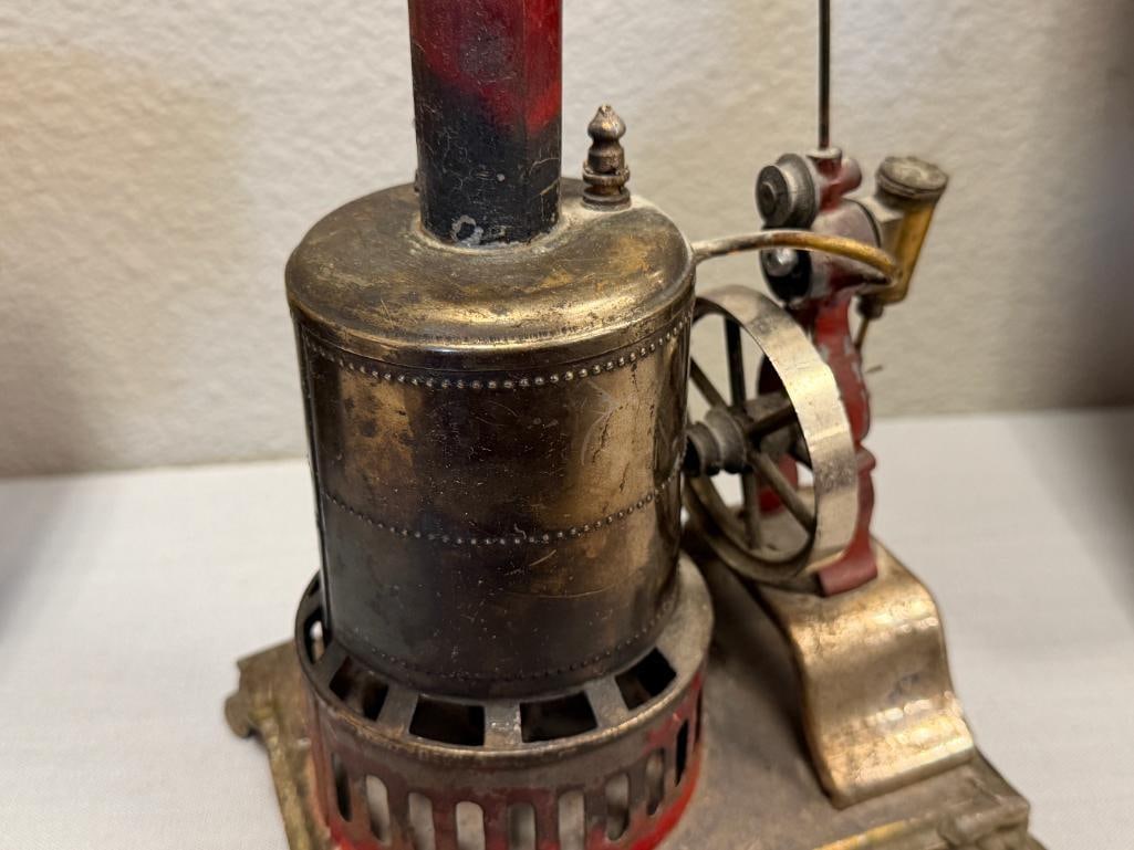 EARLY 1900'S WEEDEN MANUFACTURING CO. REVERSIBLE VERTICAL STEAM ENGINE TOY - 7
