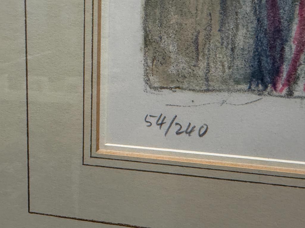 BERNARD DUNSTAN BRITISH ARTIST AND EDUCATOR LIMITED EDITION COLOR LITHOGRAPH TITLED ALBERGO STELLA - 5