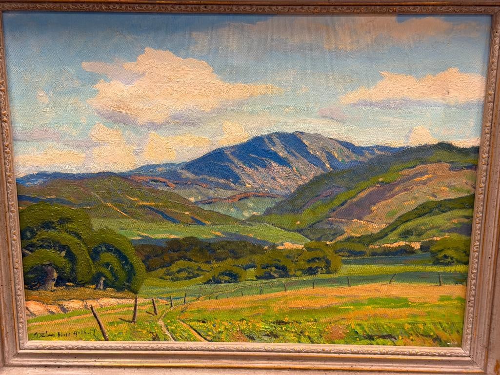 ARTHUR HILL GILBERT CALIFORNIA PLEIN AIR ARTIST ORIGINAL OIL ON CANVAS PAINTING MT. TORO MONTEREY... - 2