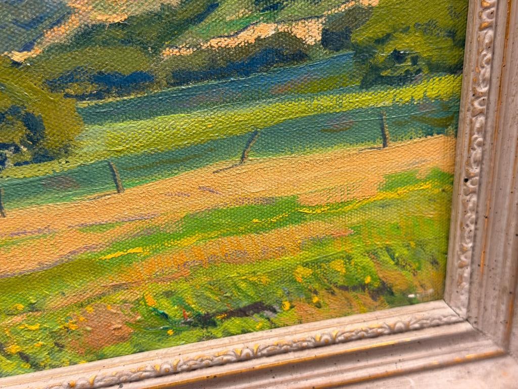 ARTHUR HILL GILBERT CALIFORNIA PLEIN AIR ARTIST ORIGINAL OIL ON CANVAS PAINTING MT. TORO MONTEREY... - 6