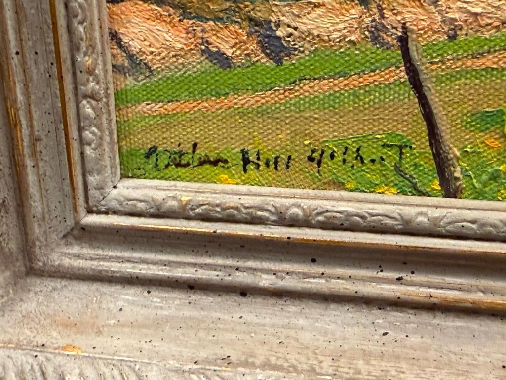 ARTHUR HILL GILBERT CALIFORNIA PLEIN AIR ARTIST ORIGINAL OIL ON CANVAS PAINTING MT. TORO MONTEREY... - 8