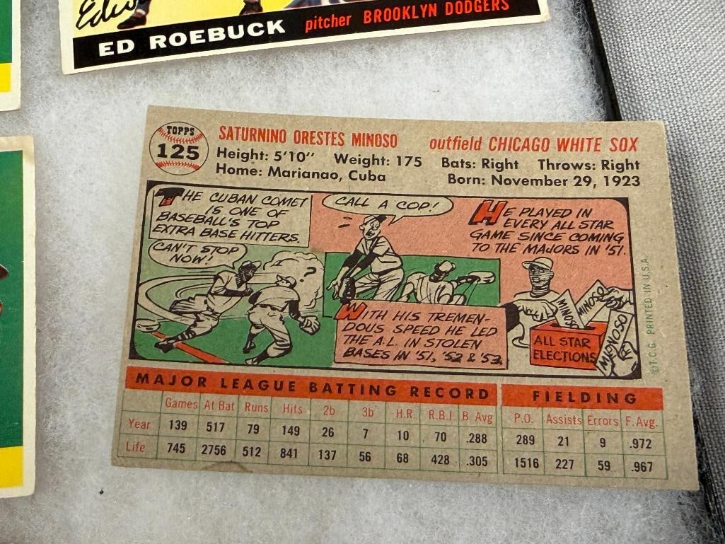 1955 TOPPS BASEBALL CARDS GIL HODGES, FRANK SMITH, BOB KLINE, ED ROEBUCK, PHIL RIZZUTO, RAY MOORE - 11