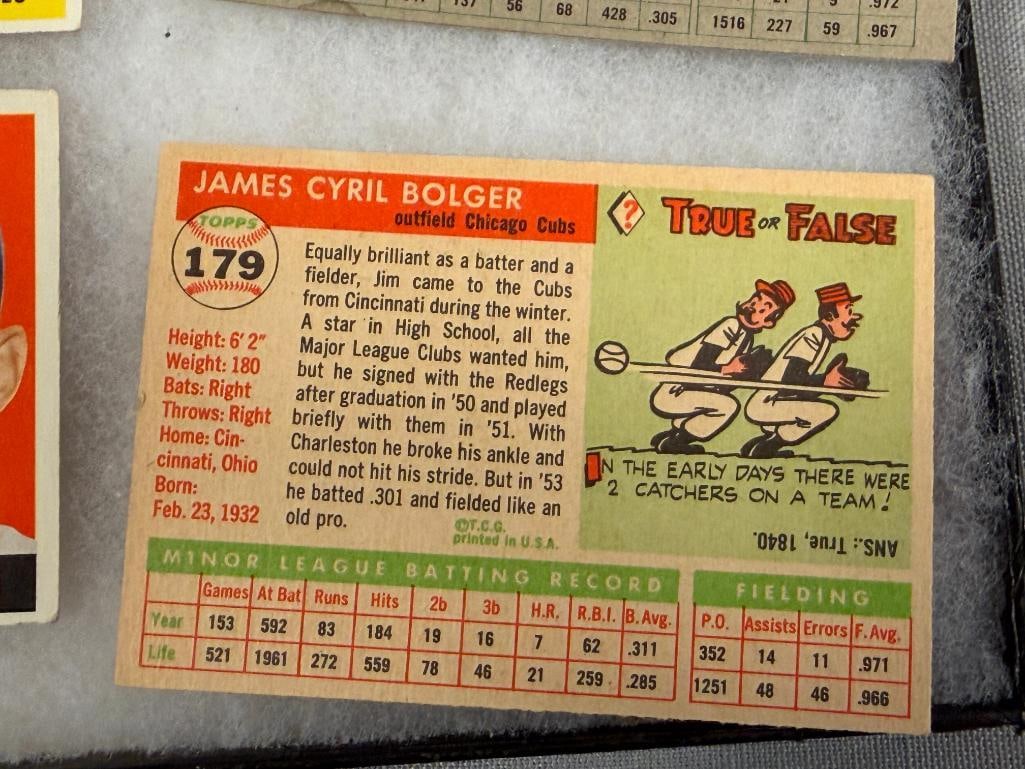 1955 TOPPS BASEBALL CARDS GIL HODGES, FRANK SMITH, BOB KLINE, ED ROEBUCK, PHIL RIZZUTO, RAY MOORE - 12