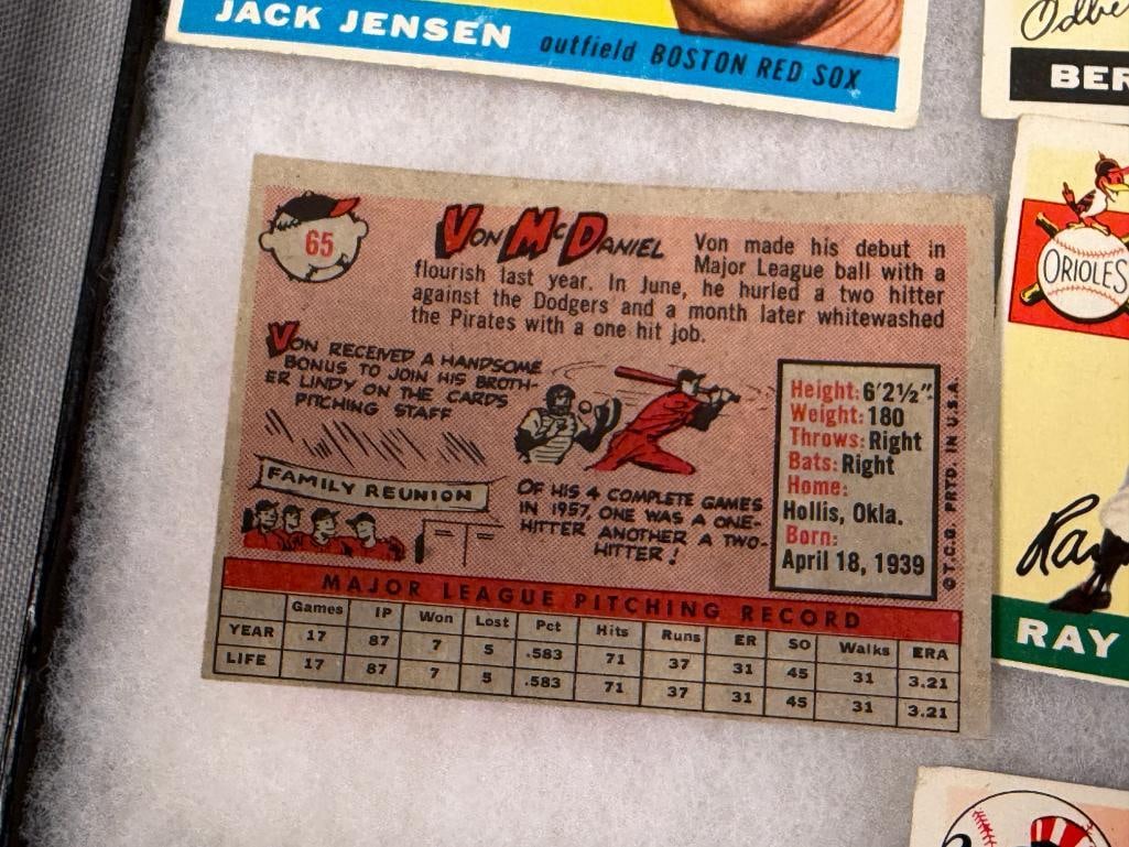 1955 TOPPS BASEBALL CARDS GIL HODGES, FRANK SMITH, BOB KLINE, ED ROEBUCK, PHIL RIZZUTO, RAY MOORE - 13