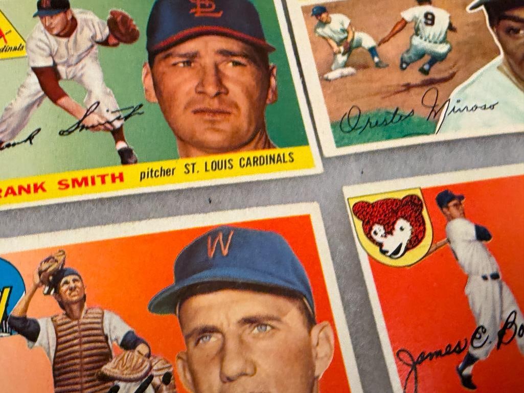 1955 TOPPS BASEBALL CARDS GIL HODGES, FRANK SMITH, BOB KLINE, ED ROEBUCK, PHIL RIZZUTO, RAY MOORE - 4
