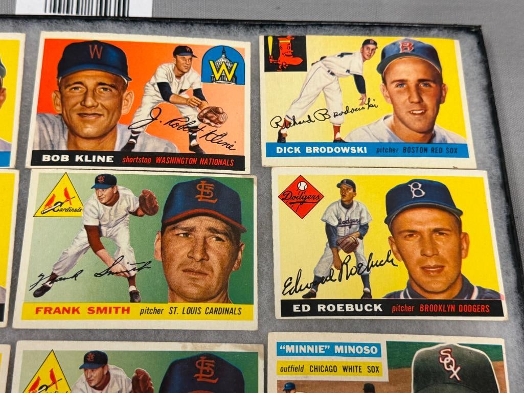 1955 TOPPS BASEBALL CARDS GIL HODGES, FRANK SMITH, BOB KLINE, ED ROEBUCK, PHIL RIZZUTO, RAY MOORE - 5