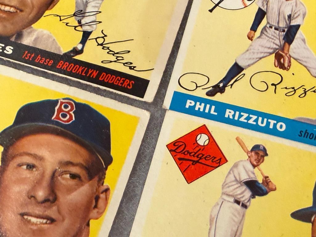 1955 TOPPS BASEBALL CARDS GIL HODGES, FRANK SMITH, BOB KLINE, ED ROEBUCK, PHIL RIZZUTO, RAY MOORE - 9