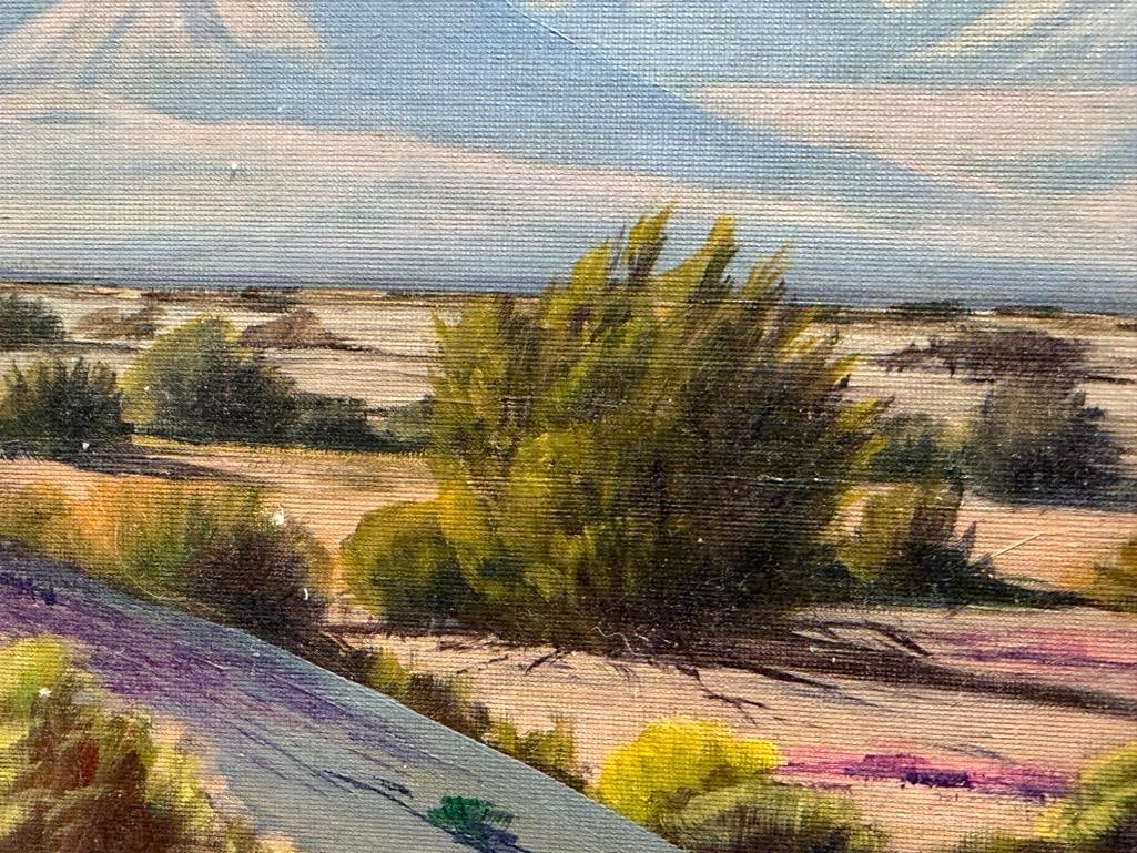 BILL HAGER CALIFORNIA ARTIST ORIGINAL OIL ON CANVAS DESERT LANDSCAPE - 5