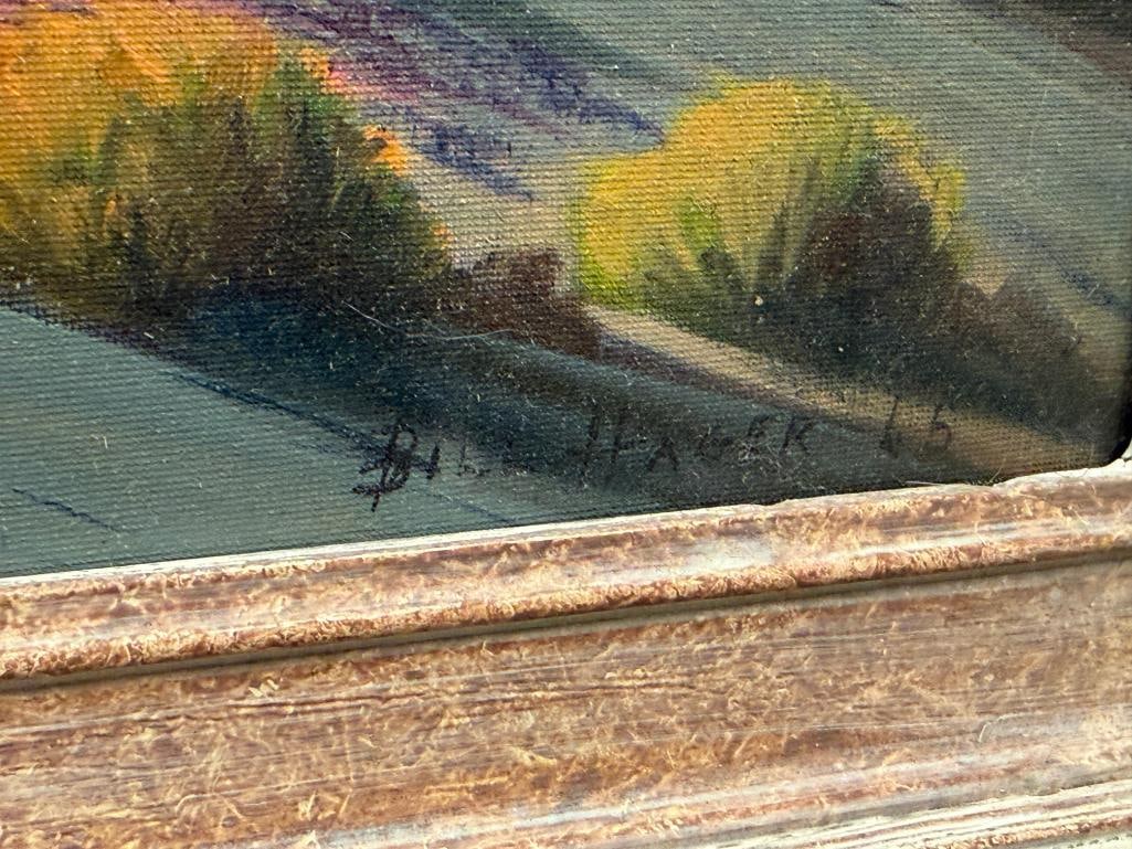 BILL HAGER CALIFORNIA ARTIST ORIGINAL OIL ON CANVAS DESERT LANDSCAPE - 6