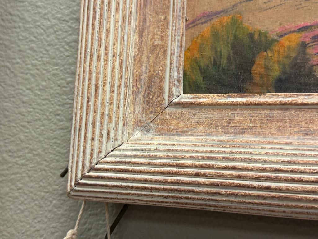 BILL HAGER CALIFORNIA ARTIST ORIGINAL OIL ON CANVAS DESERT LANDSCAPE - 7