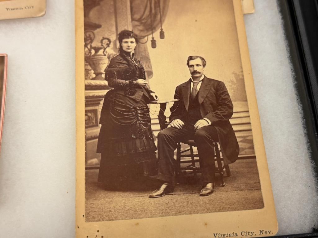 ANTIQUE STUDIO PORTRAIT CARDS FROM STUDIOS IN VIRGINIA CITY, NV BEALS, JOHN S. NOE, HEDGER & NOE'S - 10