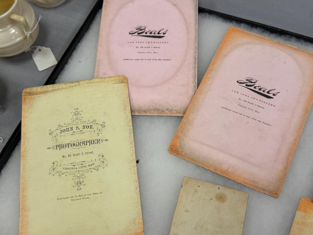 ANTIQUE STUDIO PORTRAIT CARDS FROM STUDIOS IN VIRGINIA CITY, NV BEALS, JOHN S. NOE, HEDGER & NOE'S - 17