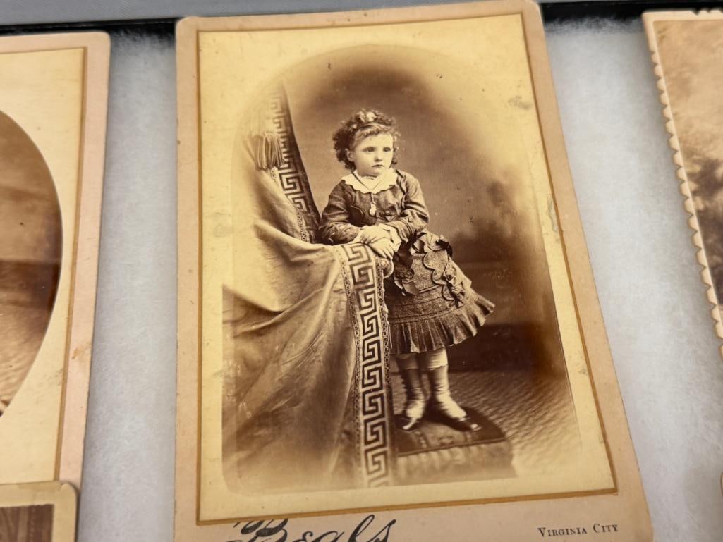 ANTIQUE STUDIO PORTRAIT CARDS FROM STUDIOS IN VIRGINIA CITY, NV BEALS, JOHN S. NOE, HEDGER & NOE'S - 6