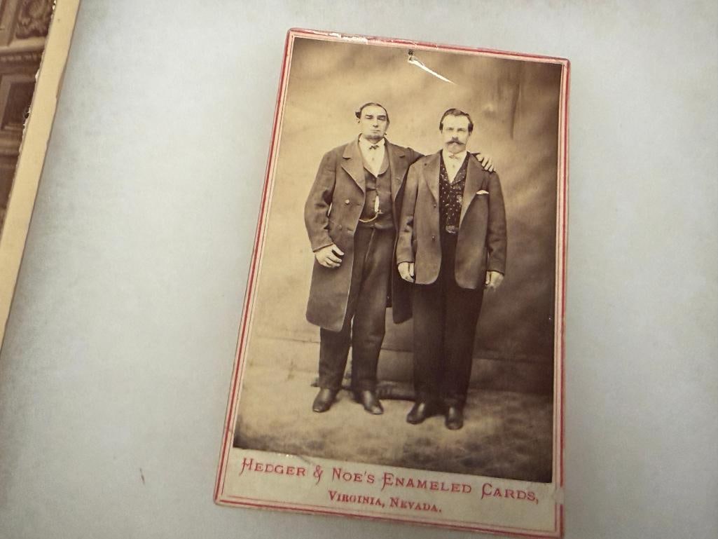 ANTIQUE STUDIO PORTRAIT CARDS FROM STUDIOS IN VIRGINIA CITY, NV BEALS, JOHN S. NOE, HEDGER & NOE'S - 8